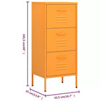 vidaXL Storage Cabinet Mustard Yellow 16.7x13.8x40 Steel