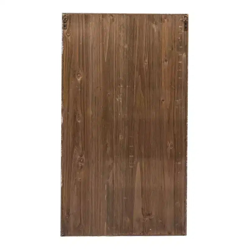 Storied Home Armoire murale en bois blanc antique avec 3 étagères
