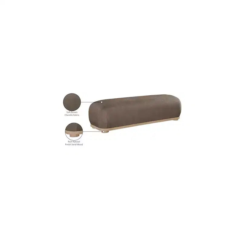 Meridian Furniture, Banc Calum en tissu chenille