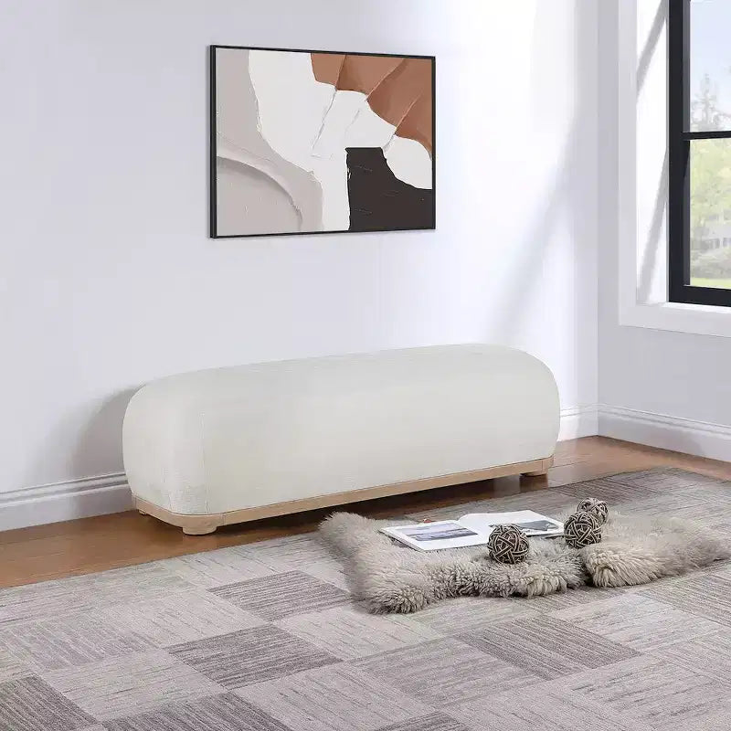 Meridian Furniture, Banc Calum en tissu chenille