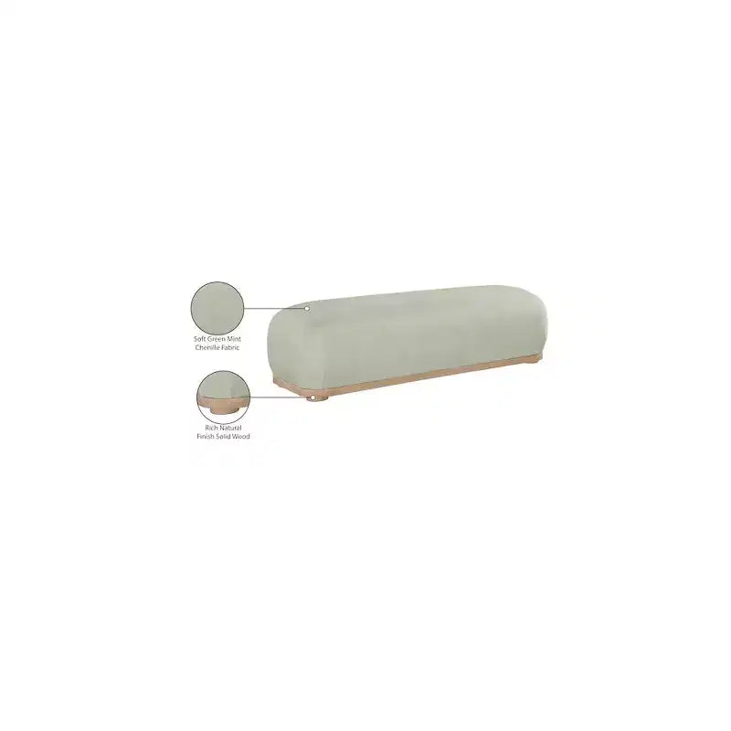 Meridian Furniture, Banc Calum en tissu chenille