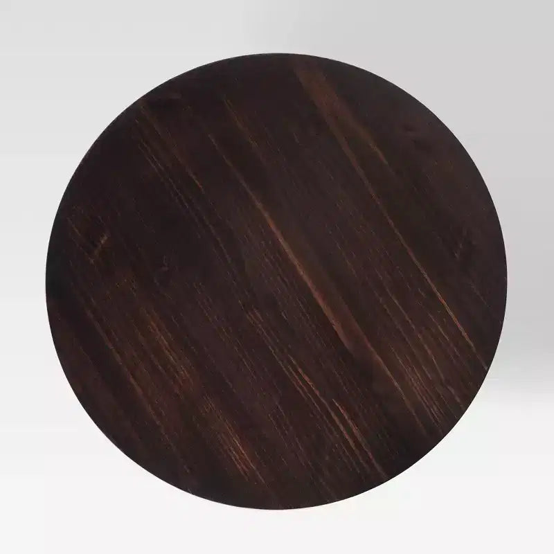 Table basse ronde 36 po en bois massif style ferme moderne
