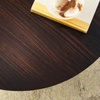 Table basse ronde 36 po en bois massif style ferme moderne