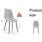 MAYEERTY Lot de 6 chaises de salle à manger confortables en lin et coton Gris clair avec dossier intégré Style moderne