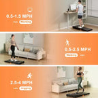 Tapis de course Costway 2,5 CV sous le bureau avec télécommande, écran LED et 12 programmes prédéfinis