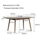 Table de salle à manger en bois moderne et minimaliste Okak pour cuisine et salle à manger