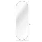 Miroir de sol Whisen 63x20 pouces en forme de pilule, design incassable