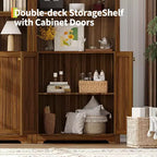 Bibliothèque étagère voûtée à 5 niveaux de 181,9 cm de haut avec portes doubles et étagère réglable, meuble de rangement moderne en bois pour salon, chambre, bureau à domicile