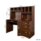 Bureau rustique avec étagère GDFStudio Rosalind