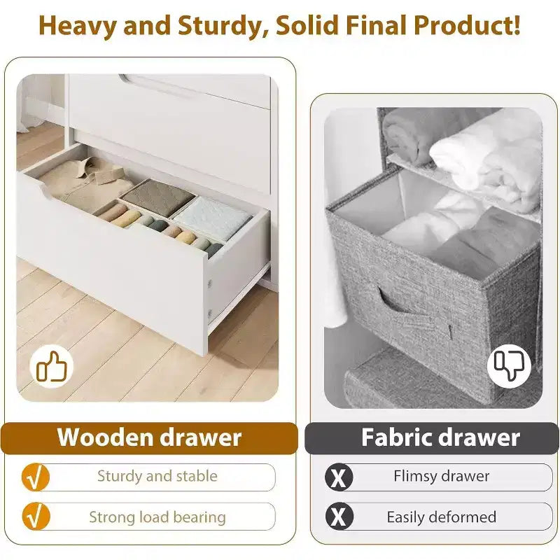 Commode 5 tiroirs pour chambre à coucher, commode haute de 130 cm, armoire à tiroirs verticale autoportante avec rangement, commode de rangement en bois pour salon, couloir