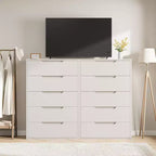 Commode 5 tiroirs pour chambre à coucher, commode haute de 130 cm, armoire à tiroirs verticale autoportante avec rangement, commode de rangement en bois pour salon, couloir