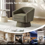 Fauteuil pivotant, fauteuil de lecture pivotant en chenille à 360°, fauteuil de salon moderne avec espace de rangement pour salon et chambre à coucher