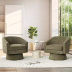 Fauteuil pivotant, fauteuil de lecture pivotant en chenille à 360°, fauteuil de salon moderne avec espace de rangement pour salon et chambre à coucher