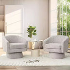Fauteuil pivotant, fauteuil de lecture pivotant en chenille à 360°, fauteuil de salon moderne avec espace de rangement pour salon et chambre à coucher