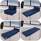 Matelas de canapé pliant Acekool, fauteuil-lit convertible en mousse à mémoire de forme avec oreiller, futon de sol en lin, taille unique pour salon