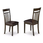Ensemble de salle à manger HomeStock Belmont - Table de dînette et 6 chaises de salle à manger, Cappuccino