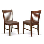 Ensemble table et chaises de cuisine HomeStock Belmont - Table carrée et chaises de salle à manger, Acajou