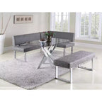Chintaly Imports, Banc rembourré gris moderne, Gris