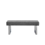 Chintaly Imports, Banc rembourré gris moderne, Gris