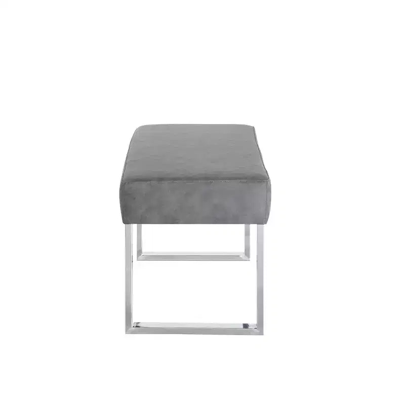 Chintaly Imports, Banc rembourré gris moderne, Gris