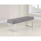 Chintaly Imports, Banc rembourré gris moderne, Gris