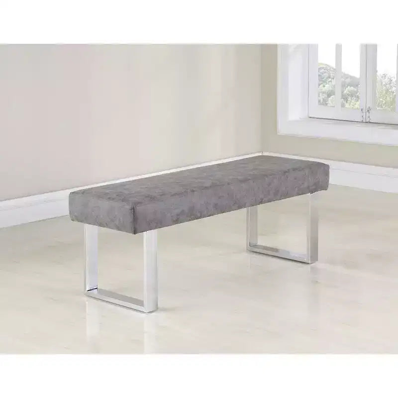 Chintaly Imports, Banc rembourré gris moderne, Gris