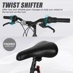 Vélo VTT hykolity 26 pouces, vélo 18 vitesses pour hommes et femmes adultes, vélo de sport tout-terrain avec double suspension intégrale, noir