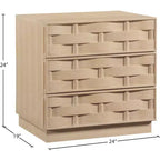 Meridian Furniture, Table de Chevet Naturelle Weave