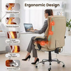 Chaise de bureau EROMMY avec 6 points de vibration, réglable en hauteur et en inclinaison