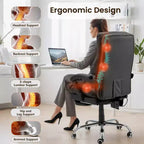 Chaise de bureau EROMMY avec 6 points de vibration, réglable en hauteur et en inclinaison