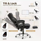 Chaise de bureau EROMMY avec 6 points de vibration, réglable en hauteur et en inclinaison