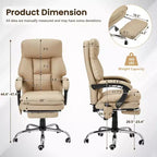 Chaise de bureau EROMMY avec 6 points de vibration, réglable en hauteur et en inclinaison