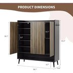Meuble à ChaussuresGrand meuble à chaussures à 3 portes, étagères réglables, organisateur de chaussures avec portes pour couloir, entrée, salon