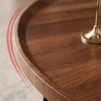 Nesting Coffee Table Set of 2 - Round Mid-Century Modern Tables for Living Room & Bedroom