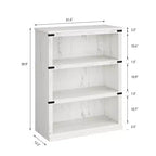 Étagère à 5 niveaux, Bibliothèque de style Ferme avec Rangement, Étagères en Bois pour Salon, Bureau à Domicile