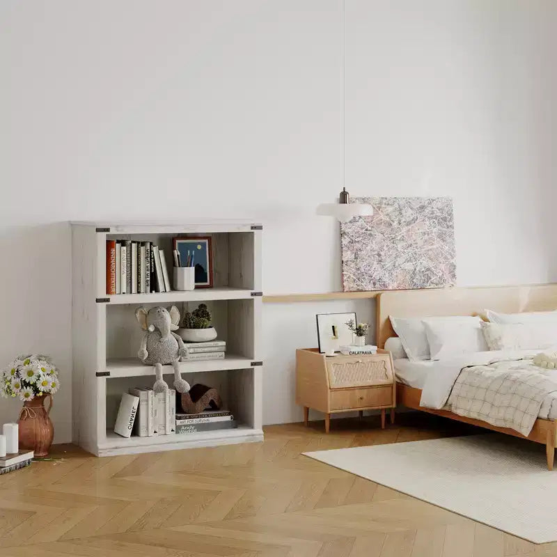 Étagère à 5 niveaux, Bibliothèque de style Ferme avec Rangement, Étagères en Bois pour Salon, Bureau à Domicile