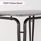 Ensemble de table à manger pour 4 personnes avec plateau rectangulaire en bois et chaises rembourrées, service de 5 pièces pour cuisine et salle à manger pour petits espaces, appartement