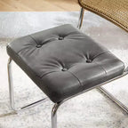 Art Leon Faux Leather Seat and Wicker Cane Back Dining Chairs, Set of 2