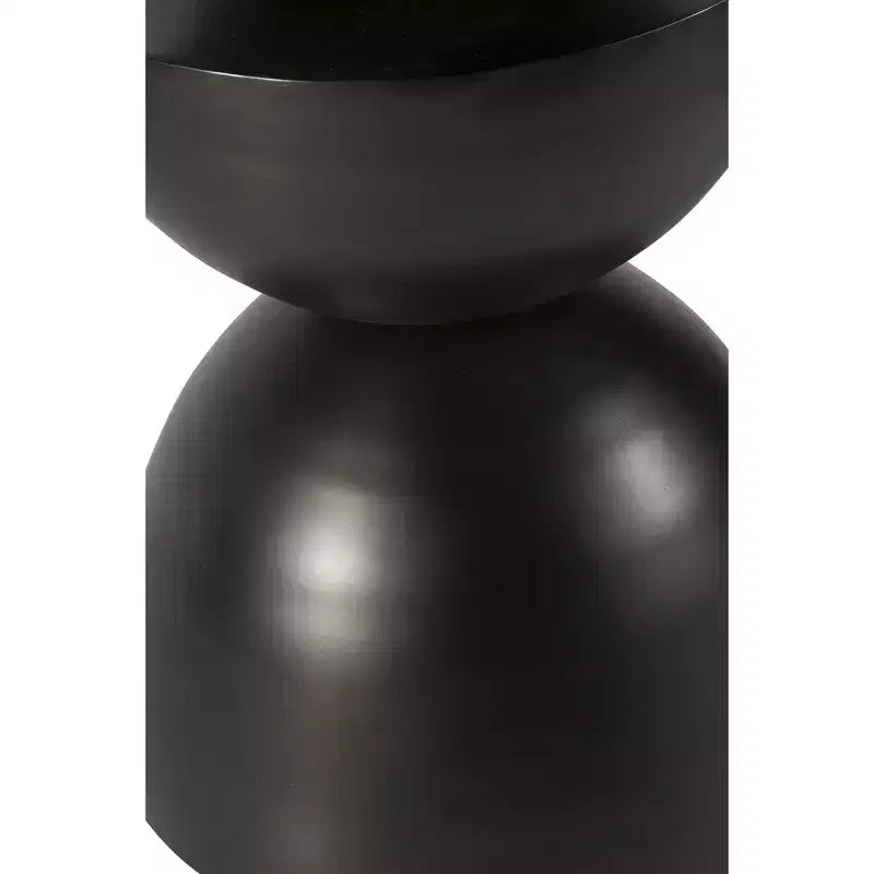 Signature Design by Ashley Table d'appoint Kurtson - Finition métal bronze, design industriel moderne