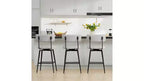 Chaises de bar pivotantes hauteur comptoir Spruce&Spring avec cadre en métal – Lot de 2