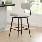 Chaises de bar pivotantes hauteur comptoir Spruce&Spring avec cadre en métal – Lot de 2