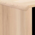 Kings Brand Furniture Nathan Ensemble de salon 3 pièces avec meuble TV, table basse et buffet, style ferme moderne, chêne/noir