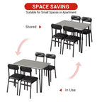Dining Table for 4,Small Table & Chairs Set of 4,Square Dinette Set for 4,5 Piece Kitchen & Dining Room Sets for Small Space,Apartment,Home Office
