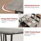 Dining Table for 4,Small Table & Chairs Set of 4,Square Dinette Set for 4,5 Piece Kitchen & Dining Room Sets for Small Space,Apartment,Home Office