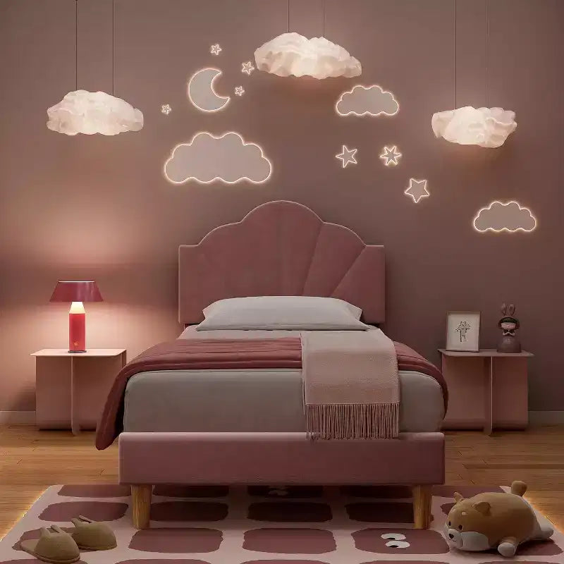 Cadre de lit tapissé COZONY Twin / Twin XL avec tête de lit réglable, velours, lattes robustes, sommier tapissier non nécessaire