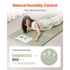 Tapis tatami japonais VEVOR, matelas tatami japonais pliable pleine grandeur (herbe de jonc naturelle), matelas de sol japonais avec envers antidérapant, vert