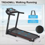 Tapis de course pliable avec inclinaison manuelle, 5 écrans et capacité de 113 kg