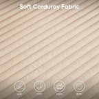 Canapé modulaire en velours côtelé Mjkone 141'' de profondeur, canapé moderne 8 places en forme de U avec pouf mobile