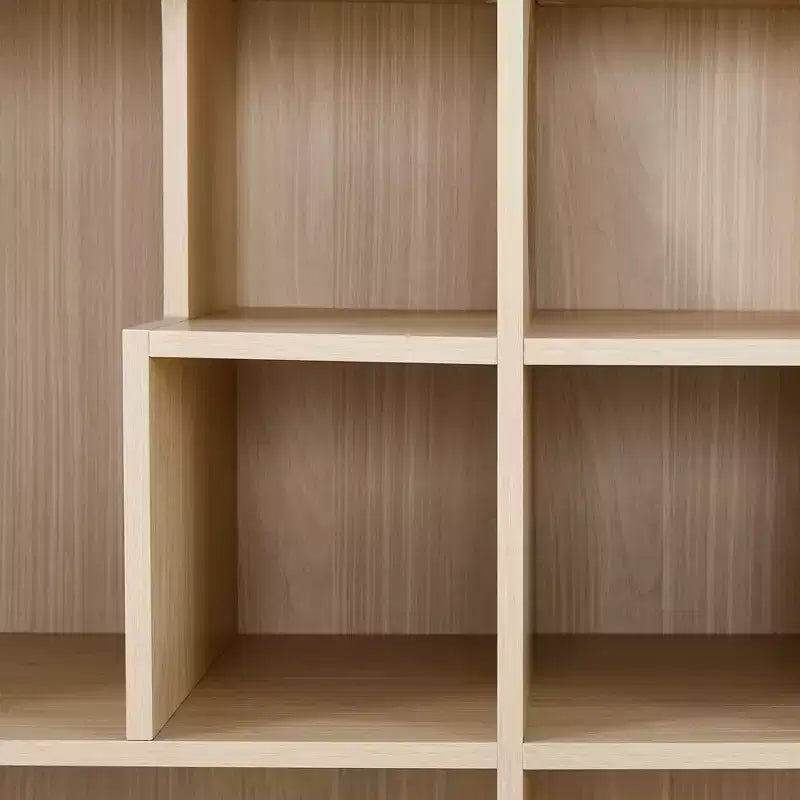 2-en-1 Bibliothèque Maison de chat Arbre à chat Vitrine Cache-litière pour chat Étagère d'escalade Bibliothèque Étagère de rangement, Naturel - ModernLuxe