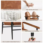 Yaheetech Fauteuil d'appoint du milieu du siècle Fauteuil de lecture avec cadre en métal pour salon, chambre à coucher